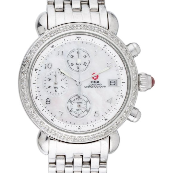 Michele CSX 36mm Diamond Bezel Watch - Picture 1 of 4